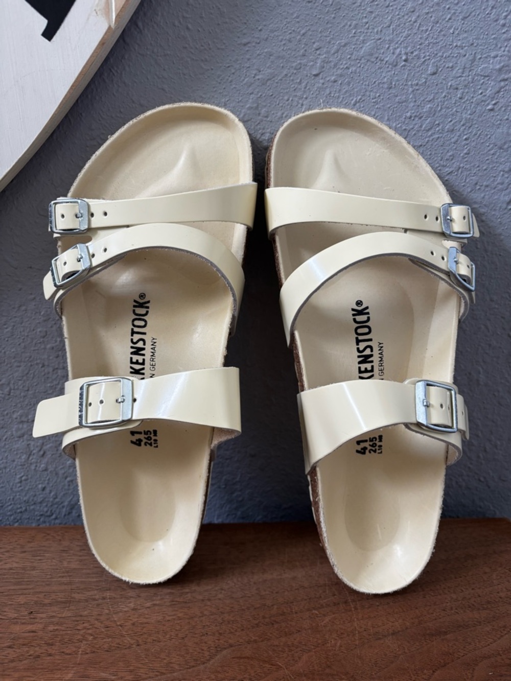 Birkenstock Franca Patent Leather Sandals Women Size 10